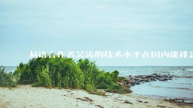 易语言作者吴涛的技术水平在国内能排到什么级别？