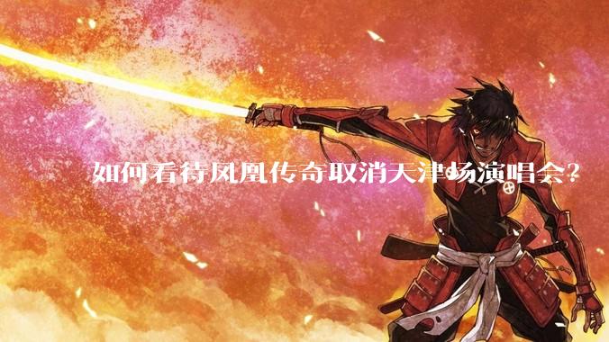 如何看待凤凰传奇取消天津场演唱会？